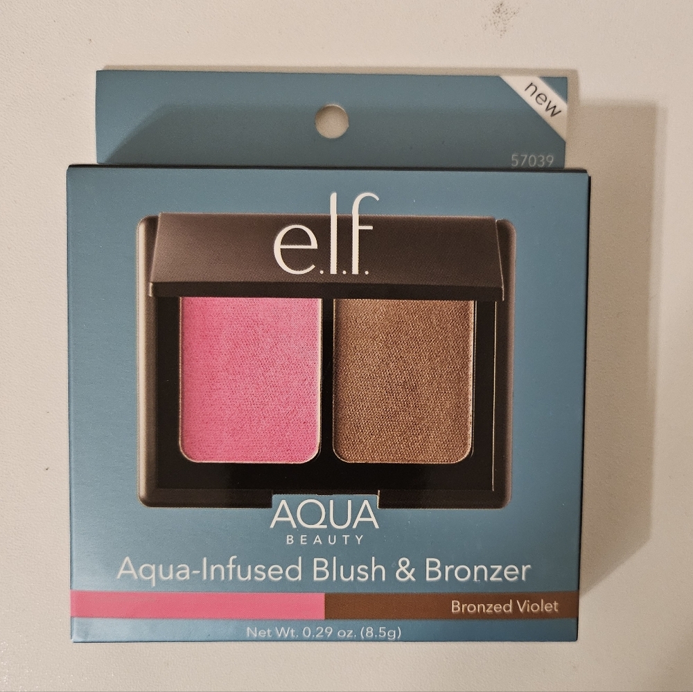 NWT! Elf Brand Aqua-Infused Blush & Bronzer - Pink and Brown